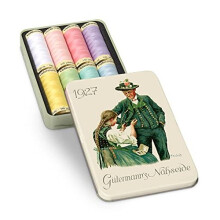 Gutermann Vintage Tin Thread Set 100m Pastel Colours x 8 reels, One Size