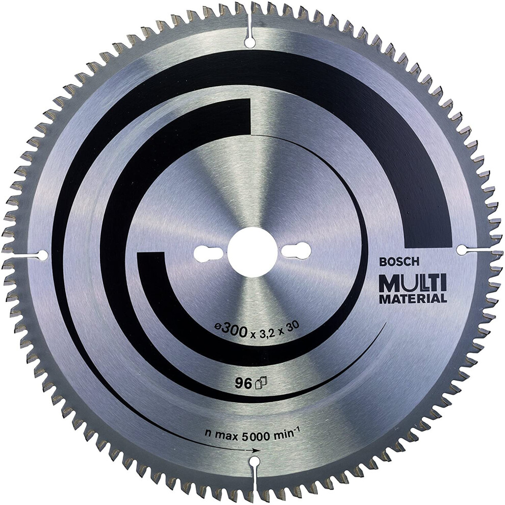 Bosch 2608640518 Multi Material Circular Saw Blade, 300mm x 3.2mm x 30mm, 96 Teeth, Grey