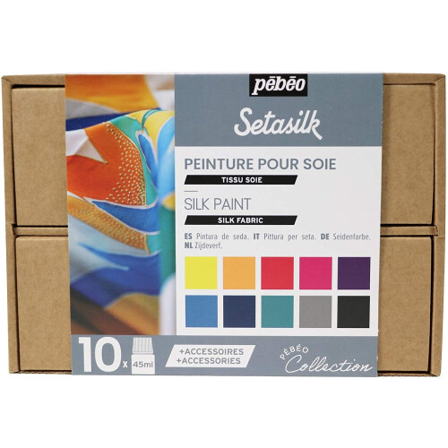 Pebeo Setasilk Collection Set, Assorted, 10X45ml 1