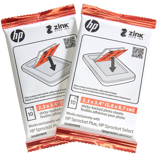 HP HP Sprocket 2.3 x 3.4" Premium Ζink Αυτοκόλλητο Χαρτί Φωτογραφίας (20 Φύλλα) 2