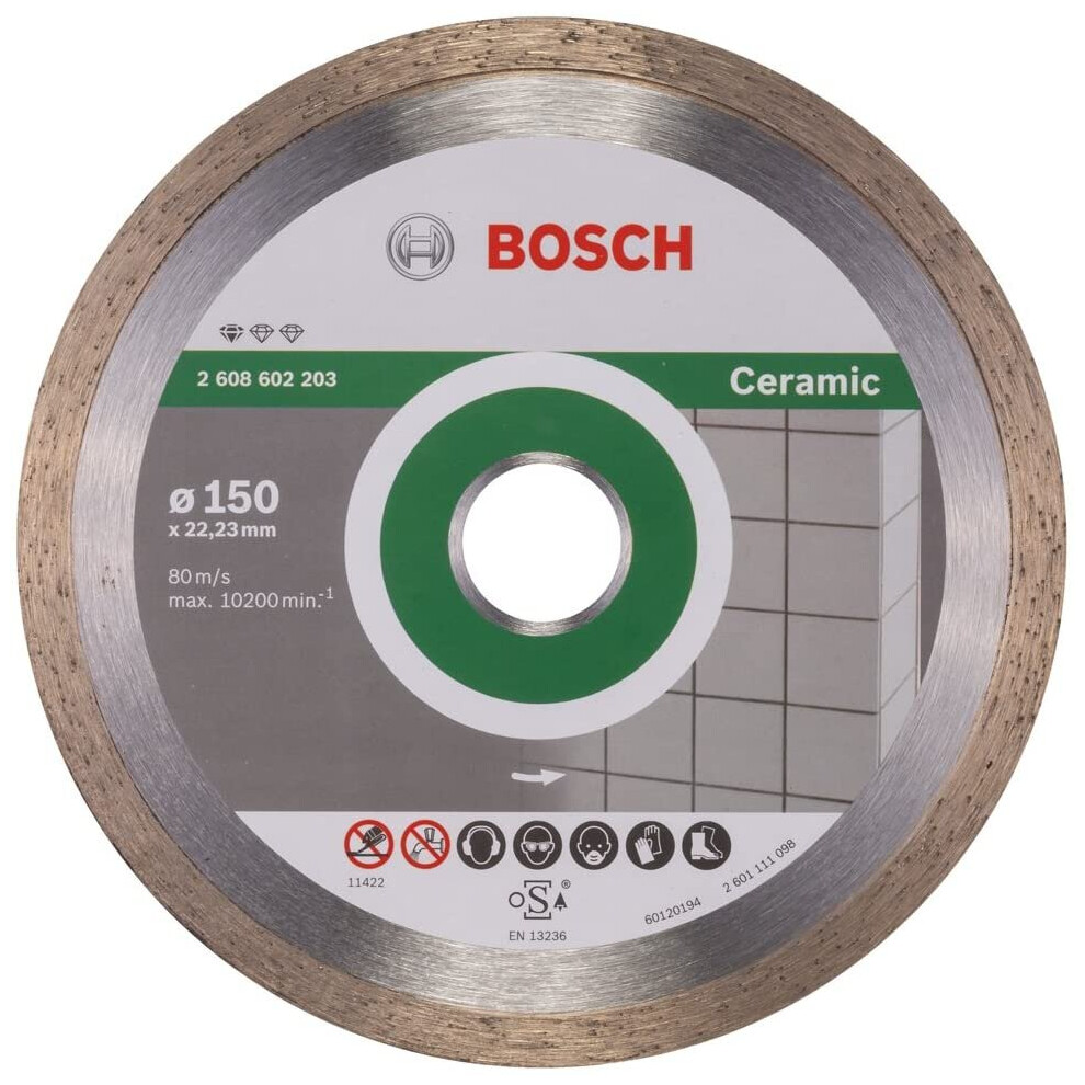 Bosch Professional 2608602203 Standard For Ceramic Diamond Cutting Disc, Silver/Grey