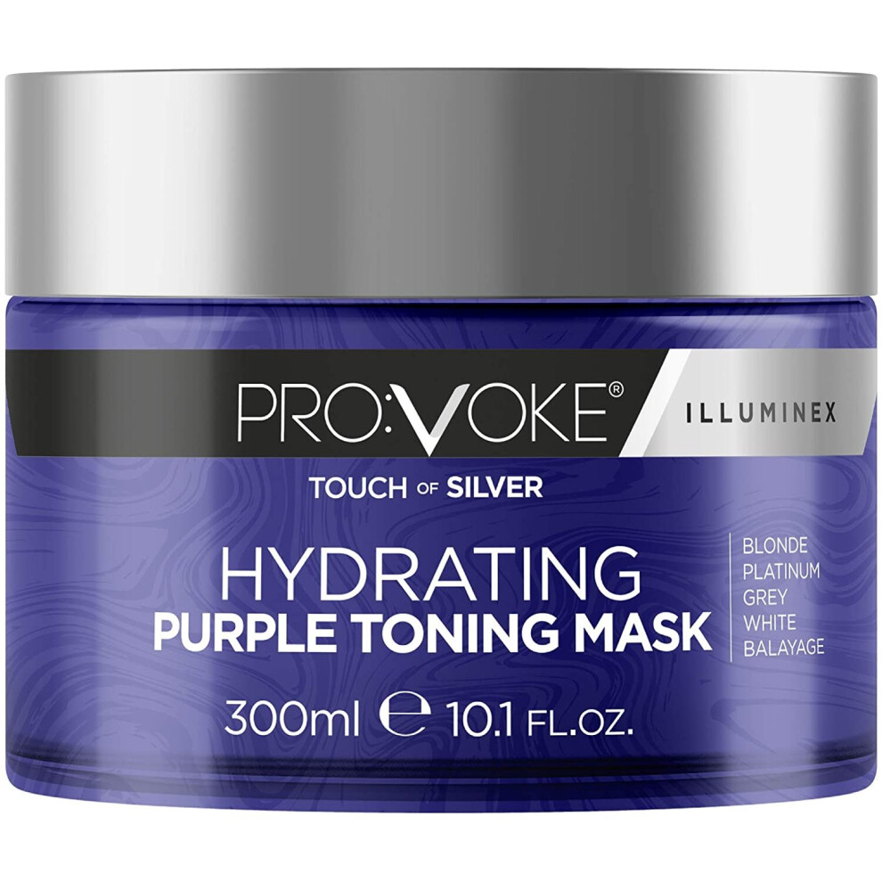 PRO:VOKE Touch of Silver Hydrating Purple Toning Hair Mask 300 ml | Purple Conditioner for Blonde, Platinum, White or Grey hair | Purple Shampoo