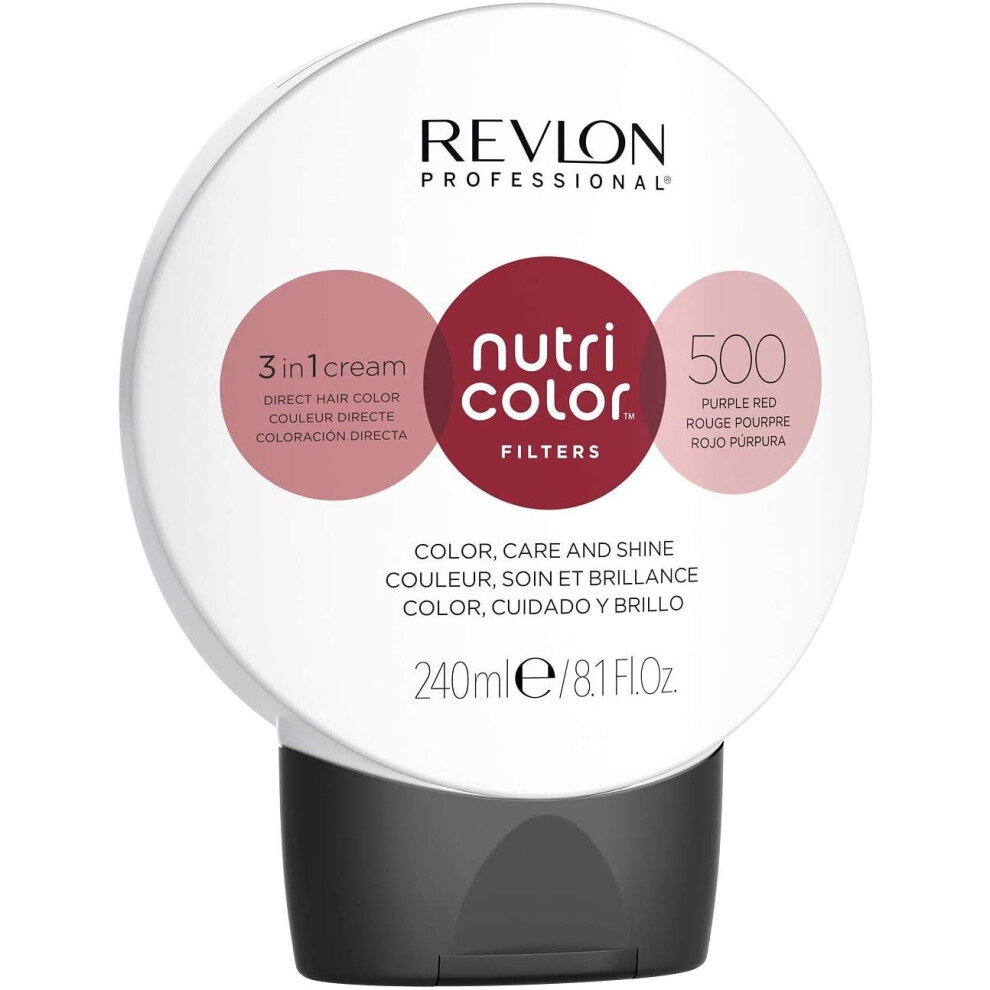 Revlon Nutri Color Filters, Semi Permanent Hair Colour Conditioner, 500 Purple Red, 240 ml