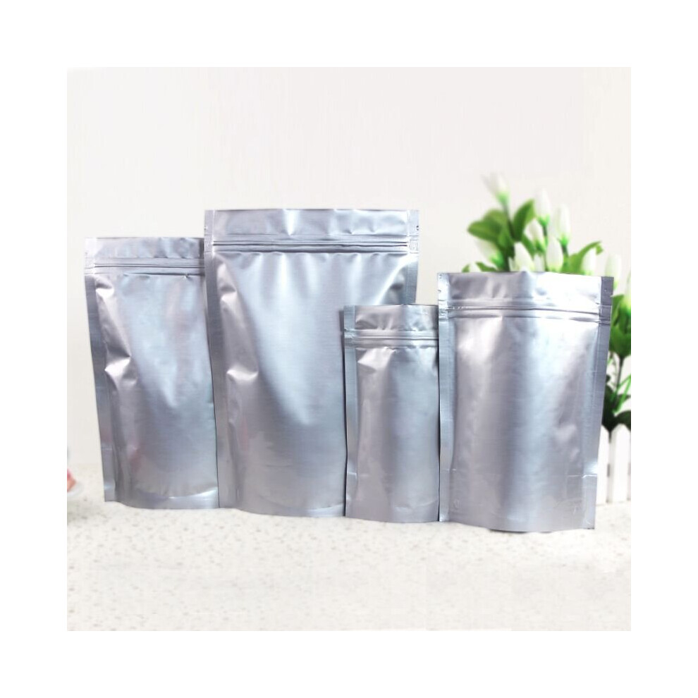 (9x13) 10 pc Foil Pouch Lock Zip Mylar 10 #dd# mils Up Stand Bags Silver Storage Seal