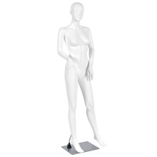 177 cm Full-Body Female Mannequin - Realistic Display, PP Plastic, Rotatable Head/Arms, Stable Aluminum Base