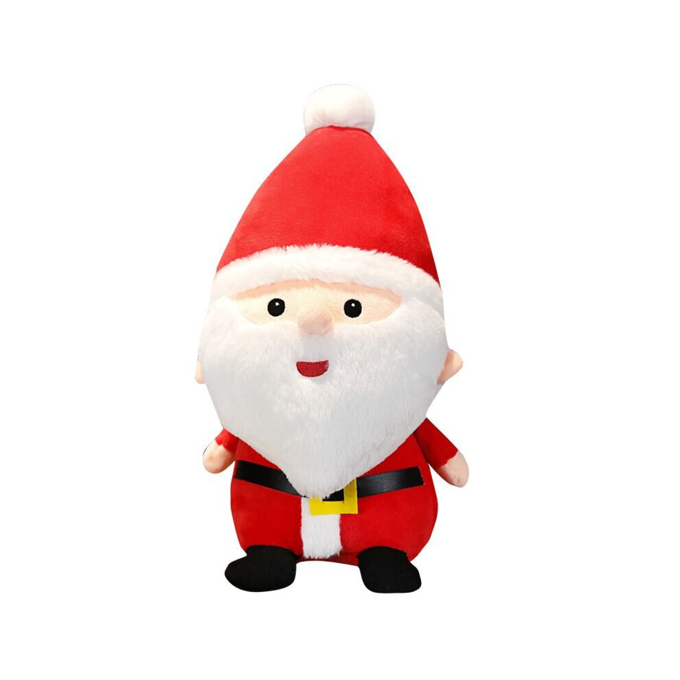 (Santa, 23cm/9.0in) Christmas Santa Elk Snowman Plush Toy Xmas Stuffed Doll