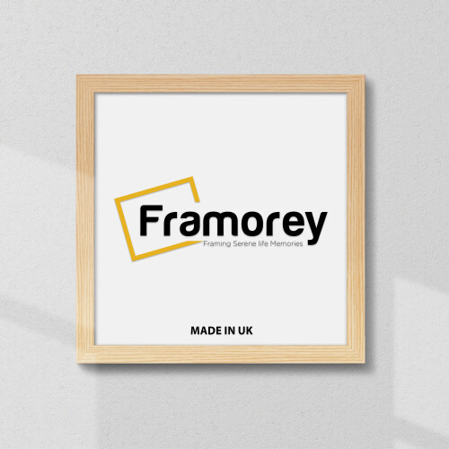 (12x12 Inch) Square Size Pine Picture Frame Wall Art Frames Flat Wooden Effect Poster Frame 1