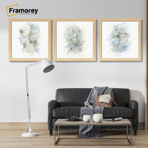 (12x12 Inch) Square Size Pine Picture Frame Wall Art Frames Flat Wooden Effect Poster Frame 2