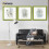 (13x13 Inch) Square Size Lime Green Picture Frame Wall Art Frames Flat Wooden Effect Poster Frame 8