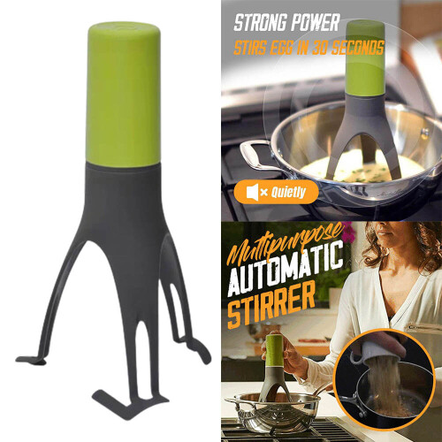 Three-Speed Automatic Stirrer, Electric Kitchen Mixer, BPA-Free ABS, Green, Compact 14.5x12x4 cm