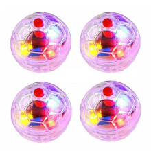 4-Pack LED Motion Cat Balls - Light-Up Interactive Cat Toy (3.4 cm Diameter)