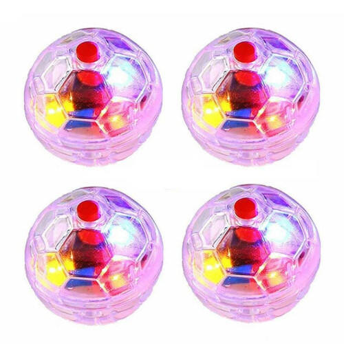 4-Pack LED Motion Cat Balls - Light-Up Interactive Cat Toy (3.4 cm Diameter)