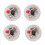 4-Pack LED Motion Cat Balls - Light-Up Interactive Cat Toy (3.4 cm Diameter) 3