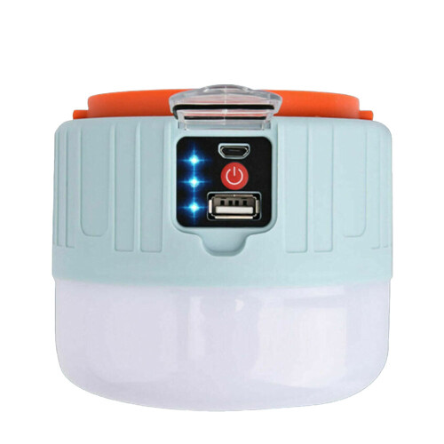 USB Rechargeable Remote Control Lantern Solar LED Bulb Camping Light Tent Lights 2