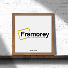 (30x30 Inch) Square Size Dark Oak Picture Frame Wall Art Frames Flat Wooden Effect Poster Frame