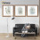 (30x30 Inch) Square Size Dark Oak Picture Frame Wall Art Frames Flat Wooden Effect Poster Frame 3