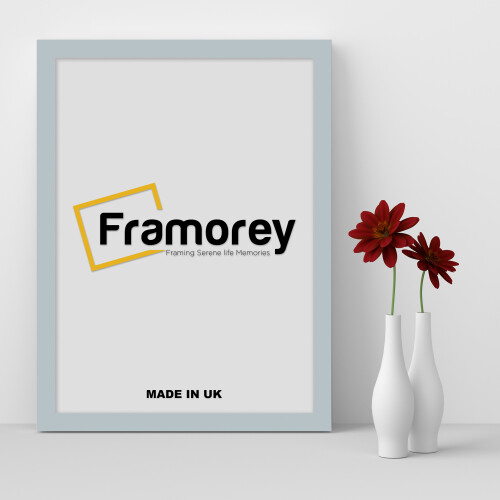 (30x40 CM) Light Grey Picture Frame / Wall Art Frames / Flat Wooden Effect Poster Frame / Photo Print Frame