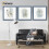 (30x30 CM) Square Size Dark Grey Picture Frame Wall Art Frames Flat Wooden Effect Poster Frame 3