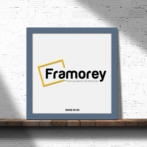 (30x30 CM) Square Size Dark Grey Picture Frame Wall Art Frames Flat Wooden Effect Poster Frame