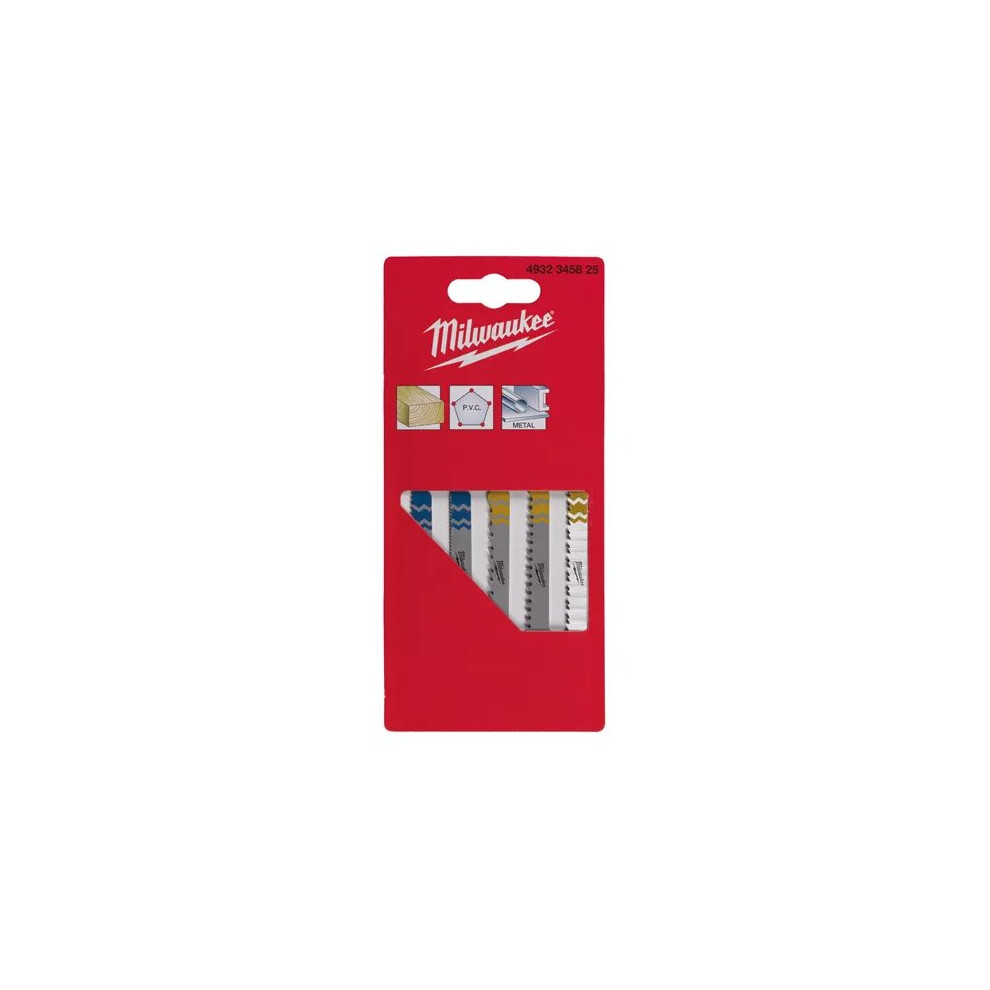 Milwaukee Jigsaw Blade Set - 5Pcs 4932345825