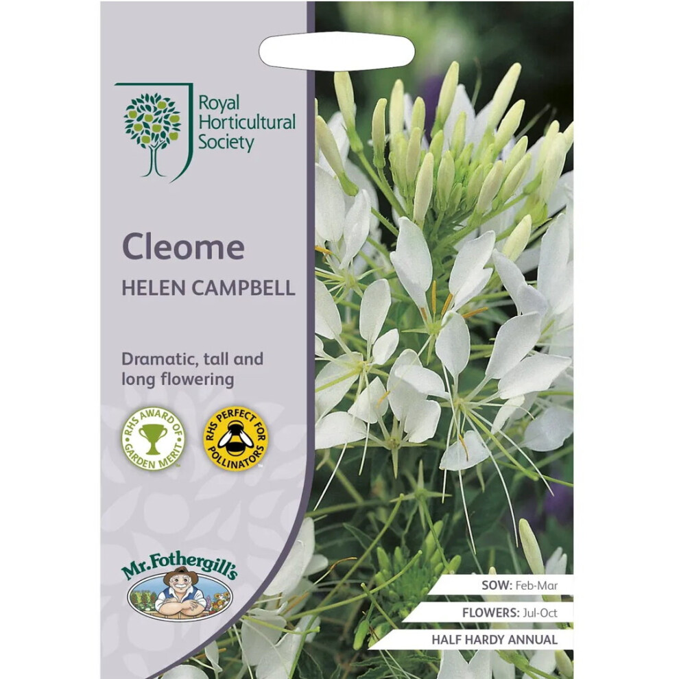 Mr Fothergill's Mr.fothergill's Rhs Grow Your Own Cleome Helen Campbell Seeds Packet