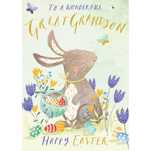 A Wonderful Great Grandson Happy Easter Card Single Easter Greeting Cards 1