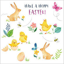 Have A Hoppy Easter Spring Animals Mini Easter Card Single Easter Greeting Cards