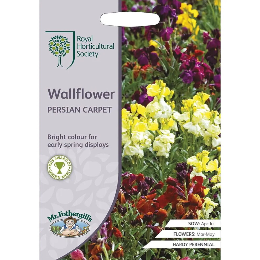 Mr.Fothergill's RHS Grow Your Own Wallflower Persian Carpet Seeds Pkt