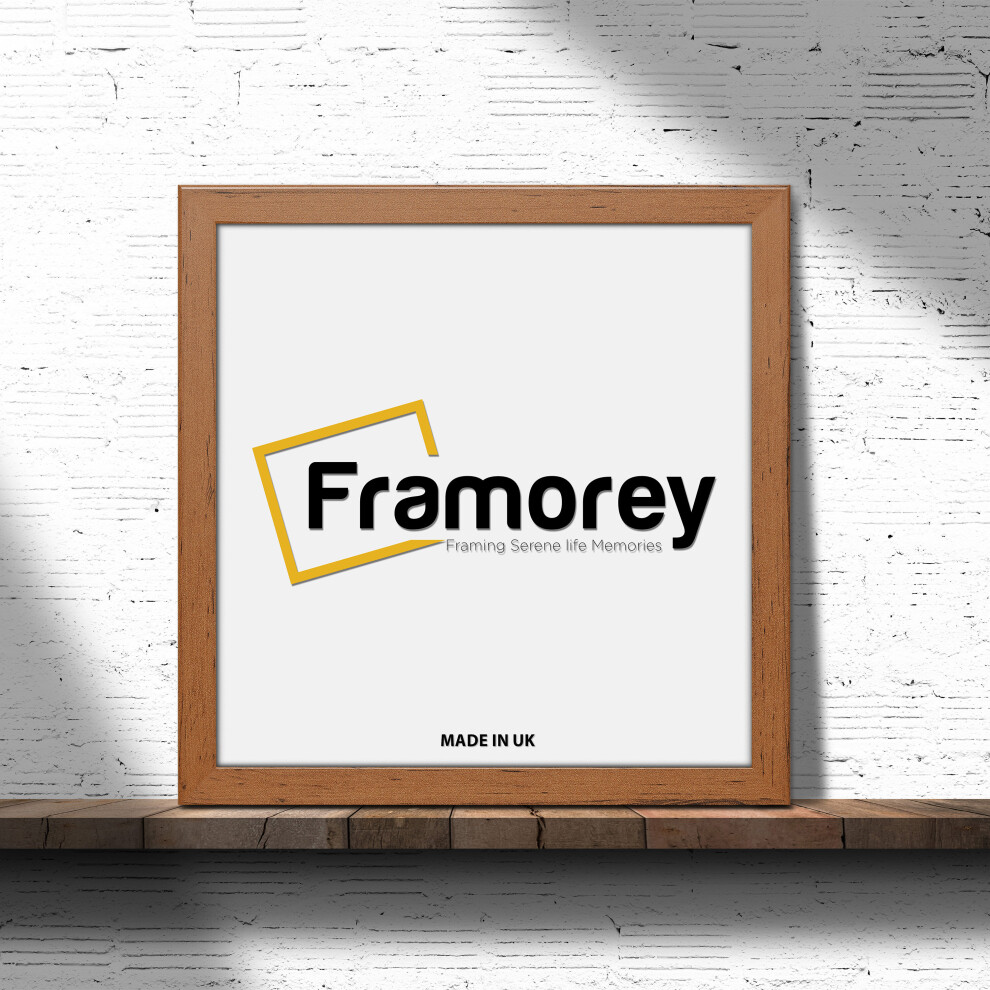 (23x23 Inch) Square Size Walnut Picture Frame Wall Art Frames Flat Wooden Effect Poster Frame-image-OPC-P8W9HWF-NEW