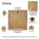 (40x40 CM) Square Size Rustic Oak Picture Frame Wall Art Frames Flat Wooden Effect Poster Frame 4