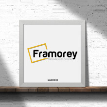 (30x30 Inch) Square Size Silver Picture Frame Wall Art Frames Flat Wooden Effect Poster Frame
