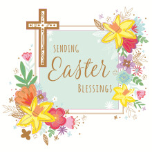Sending Easter Blessings Embellished Easter Card Talking Pictures Greeting Cards