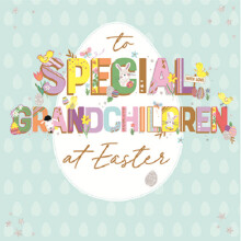 Special Grandchildren Embellished Easter Card Talking Pictures Greeting Cards