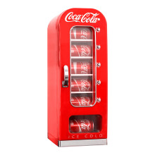 Coca-Cola Retro Vending Machine Style 10-Can Mini Fridge (CVF18) - Compact Thermoelectric Cooler
