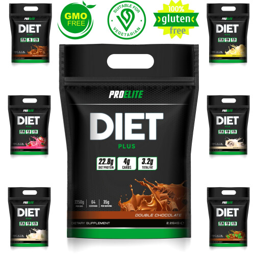 (Vanilla Cream, 2.25Kg) Diet Plus Protein 2.25kg Pro Elite Weight Fat Loss