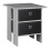 URBN Living (Grey, Black) Wooden Side End Table Nightstand 2 Fabric Drawers 1