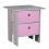 URBN Living (Grey, Pink) Wooden Side End Table Nightstand 2 Fabric Drawers 1