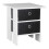 URBN Living (White, Black) Wooden Side End Table Nightstand 2 Fabric Drawers 1