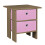 URBN Living (Oak, Pink) Wooden Side End Table Nightstand 2 Fabric Drawers 1