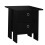 URBN Living (Black, Black) Wooden Side End Table Nightstand 2 Fabric Drawers 1