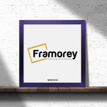 (30x30 CM) Square Size Purple Picture Frame Wall Art Frames Flat Wooden Effect Poster Frame