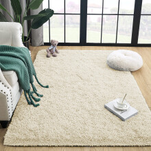 (CREAM, 80 x 150) Shaggy Rugs Living Room Area Rug Carpet Mat