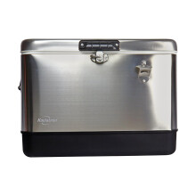 Koolatron Ice Chest Cool Box with Bottle Opener 51L Stainless Steel