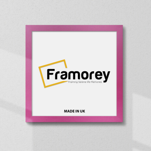 (60x60 CM) Square Size Pink Picture Frame Wall Art Frames Flat Wooden Effect Poster Frame 1