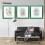 (60x60 CM) Square Size Green Picture Frame Wall Art Frames Flat Wooden Effect Poster Frame 7