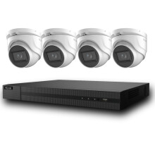 (2 TB) Hilook CCTV Camera System 8MP 4K 4 CH Outdoor Kit IP66 30 M IR Night Vision 2.8 mm Lens