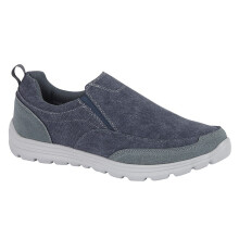 (12 UK) Dek Twin Gusset Mens Casual Denim Canvas Shoes Navy