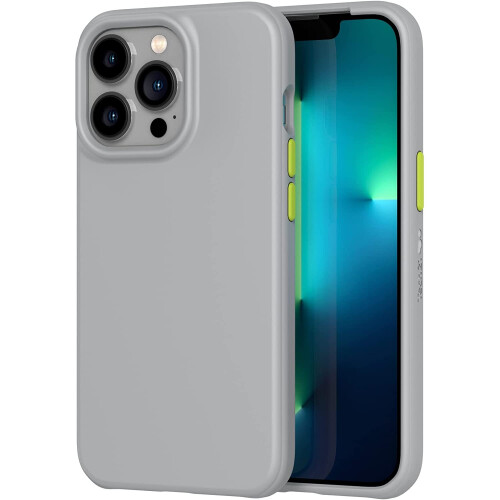 Tech21 Eco Slim 100% Biodegradable Phone Case [ For Apple iPhone 13 PRO ] 10ft Multi-Drop Protection Cover - Grey 1