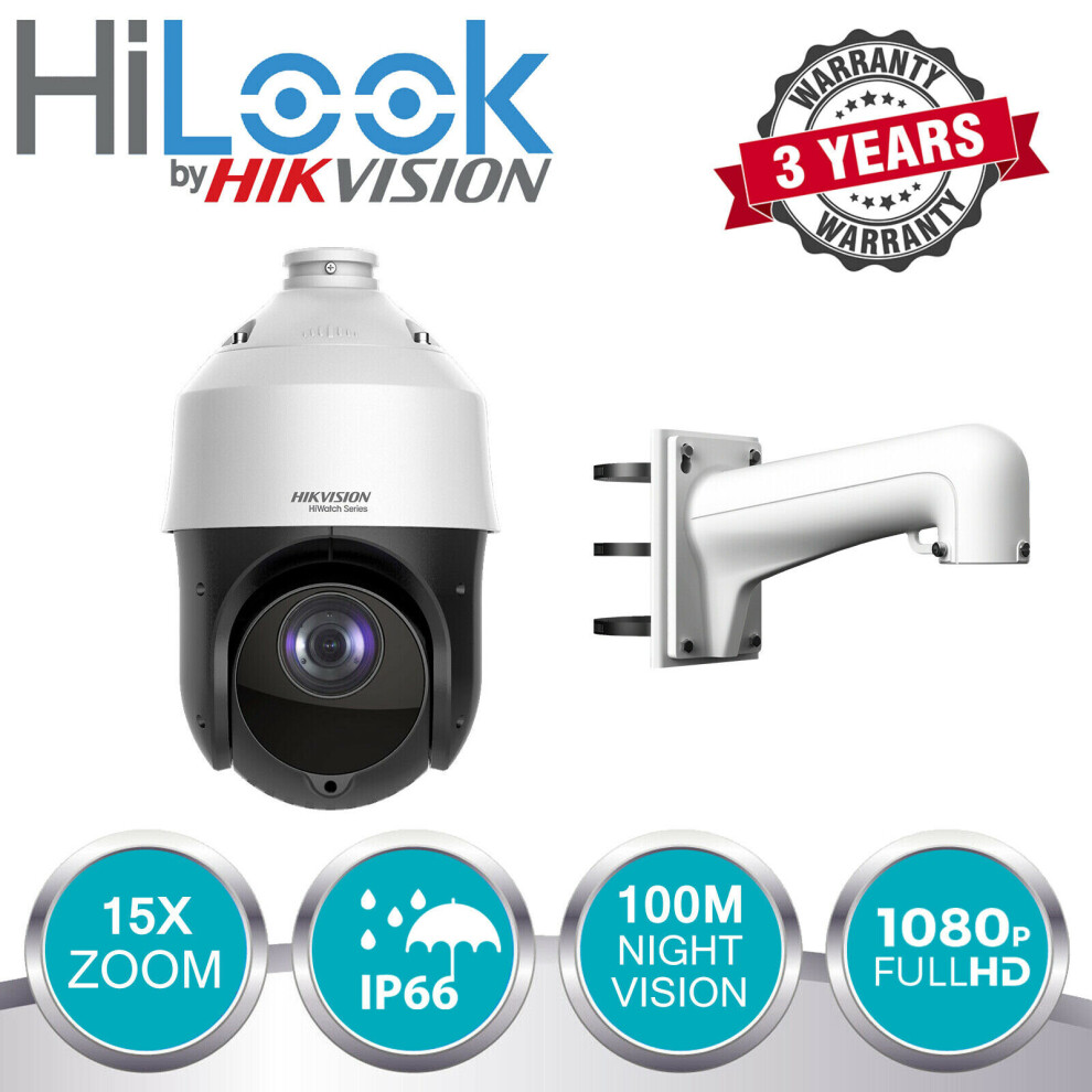 (Pole Bracket) Hilook PTZ Camera 2MP 1080P 15X Zoom PTZ TVI 100M IR PTZ-T4215I-D