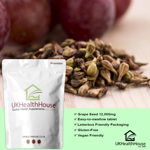 Grape Seed 12000mg 180 Tablets High Strength Extract Antioxidant Skin 2